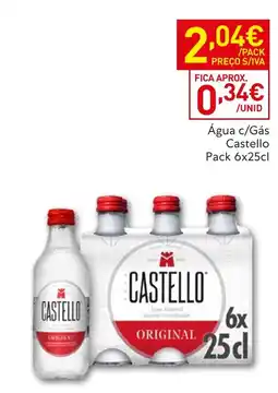 Recheio Água c/Gás Castello promoção