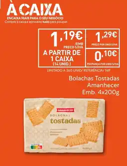 Recheio Bolachas Tostadas Amanhecer promoção