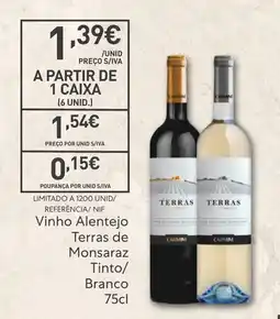 Recheio Vinho Alentejo Terras de Monsaraz promoção
