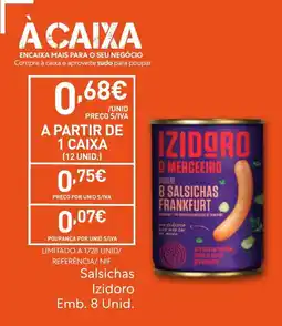 Recheio Salsichas izidoro promoção