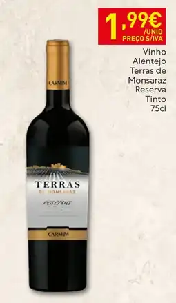 Recheio Vinho Terras de Monsaraz reserva promoção
