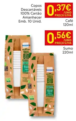 Recheio Copos Descartáveis 100% Cartão Amanhecer promoção