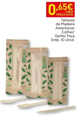 Recheio talheres de madeira amanhecer promoção