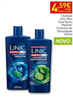 Recheio Champô Linic Men Cool Sport Mentol/Controlo de Oleosidade promoção