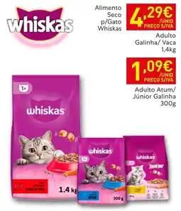 Recheio Whiskas Adulto Galinha/Vaca promoção