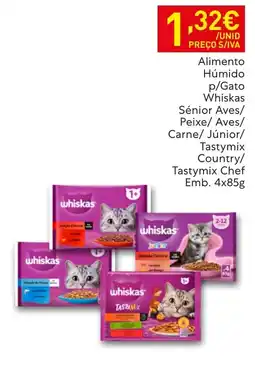 Recheio Alimento Húmido p/Gato Whiskas promoção