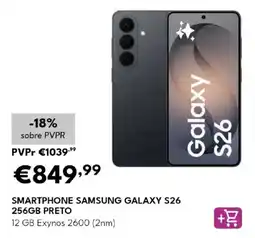 Radio Popular smartphone samsung galaxy s26 256gb preto promoção