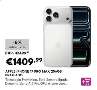 Apple iphone 17 pro max 256gb prateado