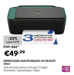 Radio Popular Impressora multifunções hp deskjet 2923 promoção