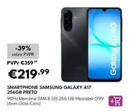 Radio Popular smartphone samsung galaxy a17 256gb preto promoção