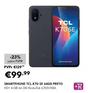 Smartphone tcl k70 se 64gb preto