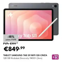 Radio Popular tablet samsung tab s11 wifi 128 cinza promoção