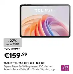Radio Popular tablet tcl tab 11 fe wifi 128 gr promoção