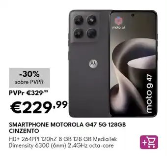 Smartphone motorola g47 5g 128gb cinzento