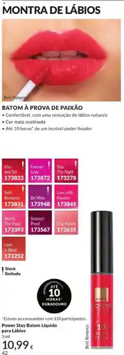 Avon Avon power stay batom líquido para lábios promoção