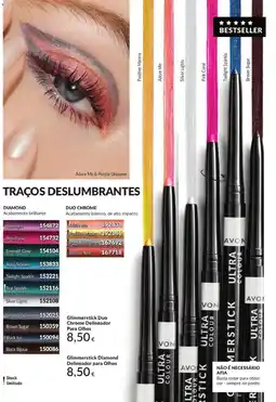Avon Glimmerstick duo chrome/diamond delineador para olhos promoção