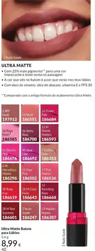 Avon Avon ultra matte batom para lábios promoção