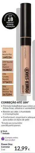 Avon Avon power stay corretor promoção