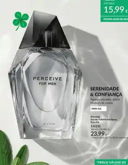 Avon Perceive for men promoção