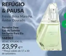Avon Perceive dew eau de toilette em spray para ela promoção