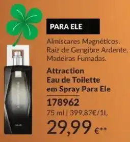 Avon Attraction Eau de Toilette em Spray Para Ele promoção