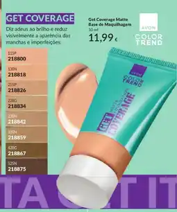 Avon Get coverage matte base de maquilhagem avon color trend promoção