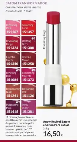 Avon Anew Revival Batom e Sérum Para Lábios promoção