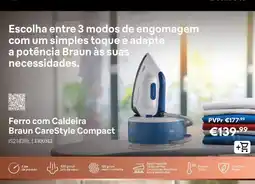 Radio Popular Ferro com Caldeira Braun CareStyle Compact promoção