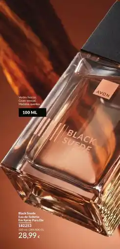 Avon Black Suede Eau de Toilette Em Spray Para Ele promoção