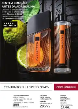 Avon Conjunto full speed promoção