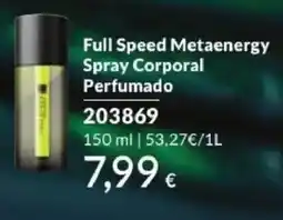 Avon Full speed metaenergy spray corporal perfumado promoção