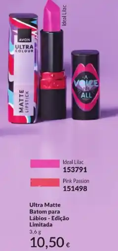 Avon Avon ultra colour matte lipstick promoção
