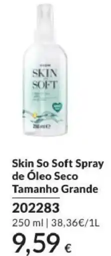 Avon Skin so soft spray de óleo seco promoção