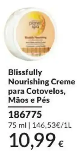 Avon planet spa blissfully nourishing creme para cotovelos, mãos e pés promoção