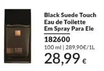 Black suede touch eau de toilette em spray para ele