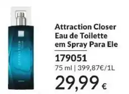 Avon attraction closer eau de toilette em spray para ele promoção