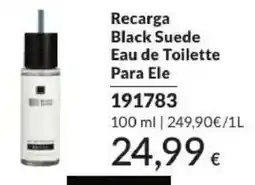 Avon Recarga black suede eau de toilette para ele promoção
