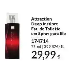 Avon Attraction Deep Instinct Eau de Toilette em Spray para Ele promoção