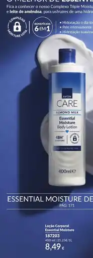 Avon Avon care loção corporal essential moisture promoção