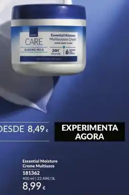 Avon Avon care essential moisture multipurpose cream hand body face almond milk promoção