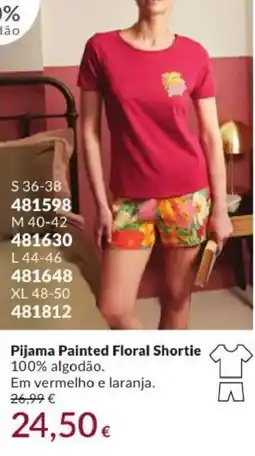 Avon Pijama Painted Floral Shortie promoção