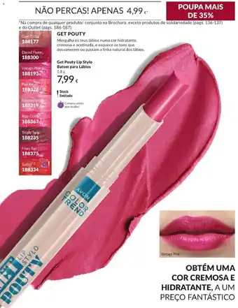 Avon Get Pouty Lip Stylo Batom para Lábios promoção