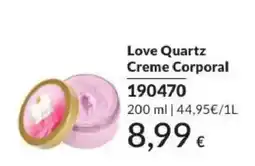 Avon Love Quartz Creme Corporal promoção