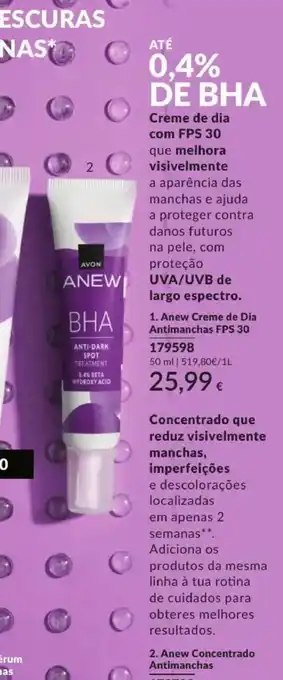 Avon Anew creme de dia antimanchas fsp 30 promoção