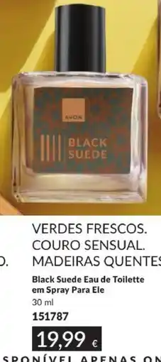 Avon Avon black suede eau de toilette em spray para ele promoção
