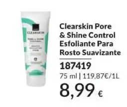 Avon Clearskin esfoliante para rosto suavizante promoção