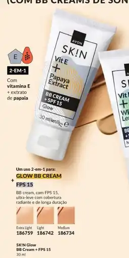 Avon Avon sk!n glow bb cream + spf 15 promoção
