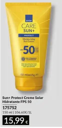 Avon Avon sun+ protect creme solar hidratante fps 50 promoção