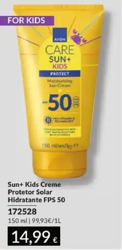 Avon Avon sun+ kids creme protetor solar hidratante fps 50 promoção