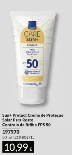 Avon Avon sun+ protect creme de proteção solar para rosto promoção